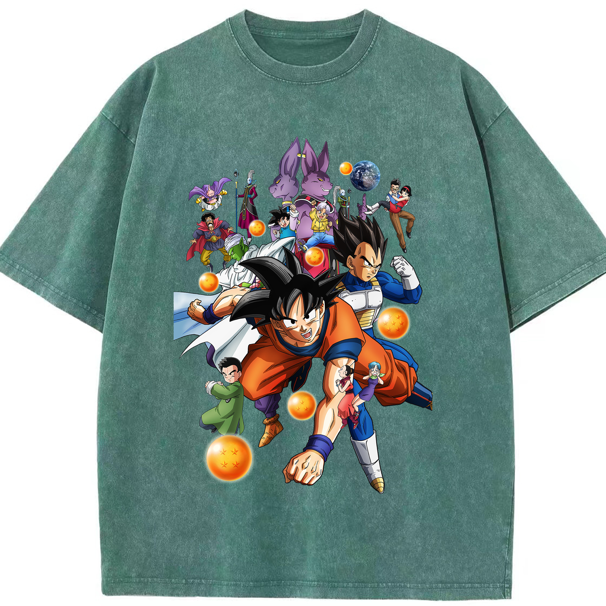 （画像用） ドラゴンボール DRAGON BALL 綿100% ヴィンテージ風 半袖Tシャツ（フロントプリント）